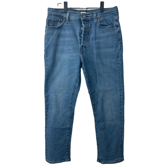 Levi's Denim - Levi's Wedgie Straight Button Fly Cropped Jeans Maximum Effort Size 32 x 28 C3
